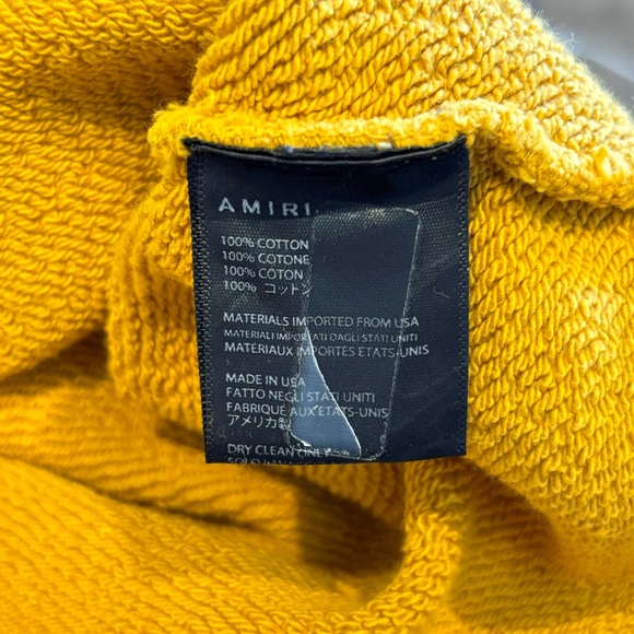 AMIRI Paisley Gold Blue Logo Crewneck Sweatshirt - Picture 5 of 9